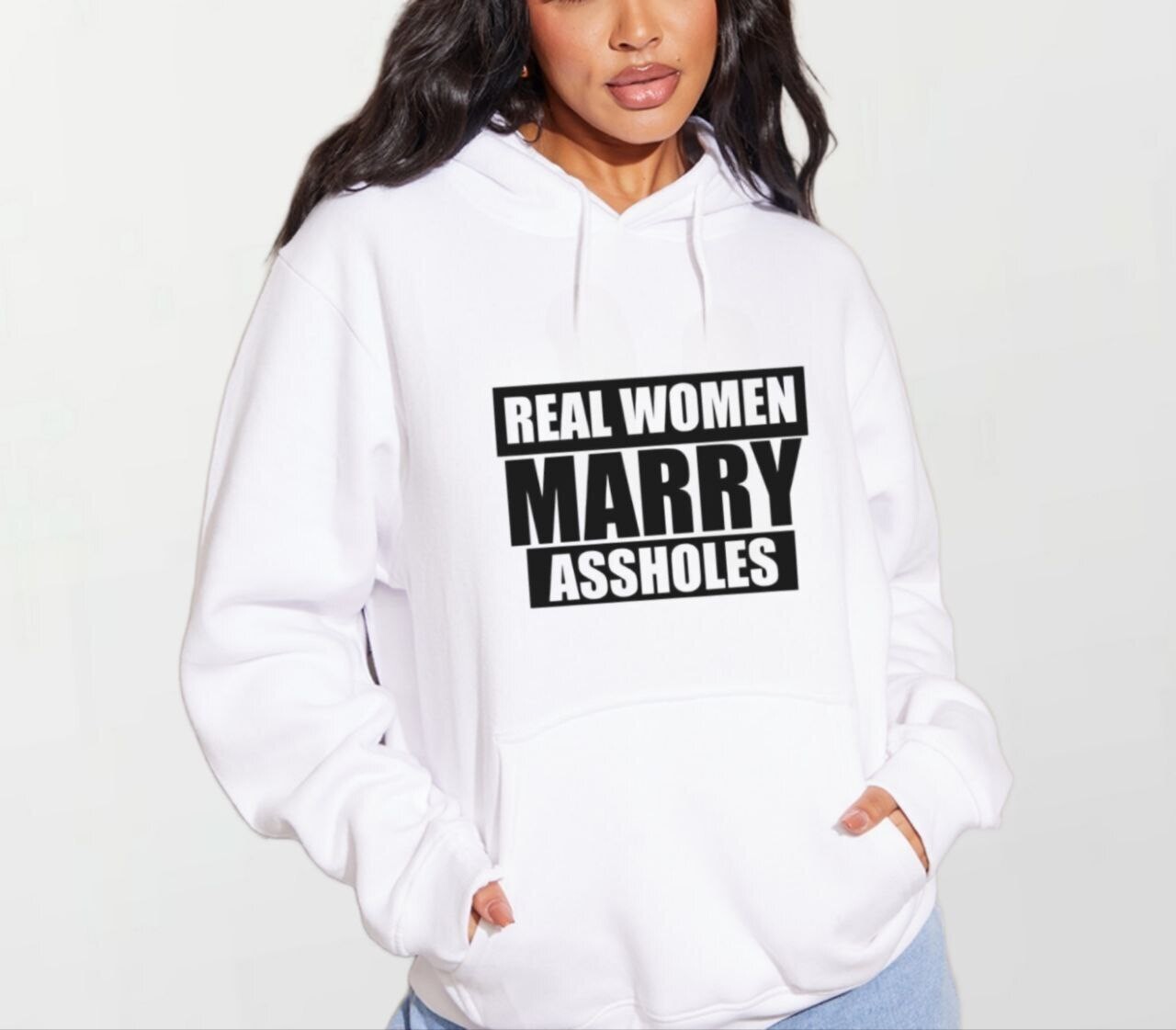 Real women marry_Women&#39;s Elite Hoodie white