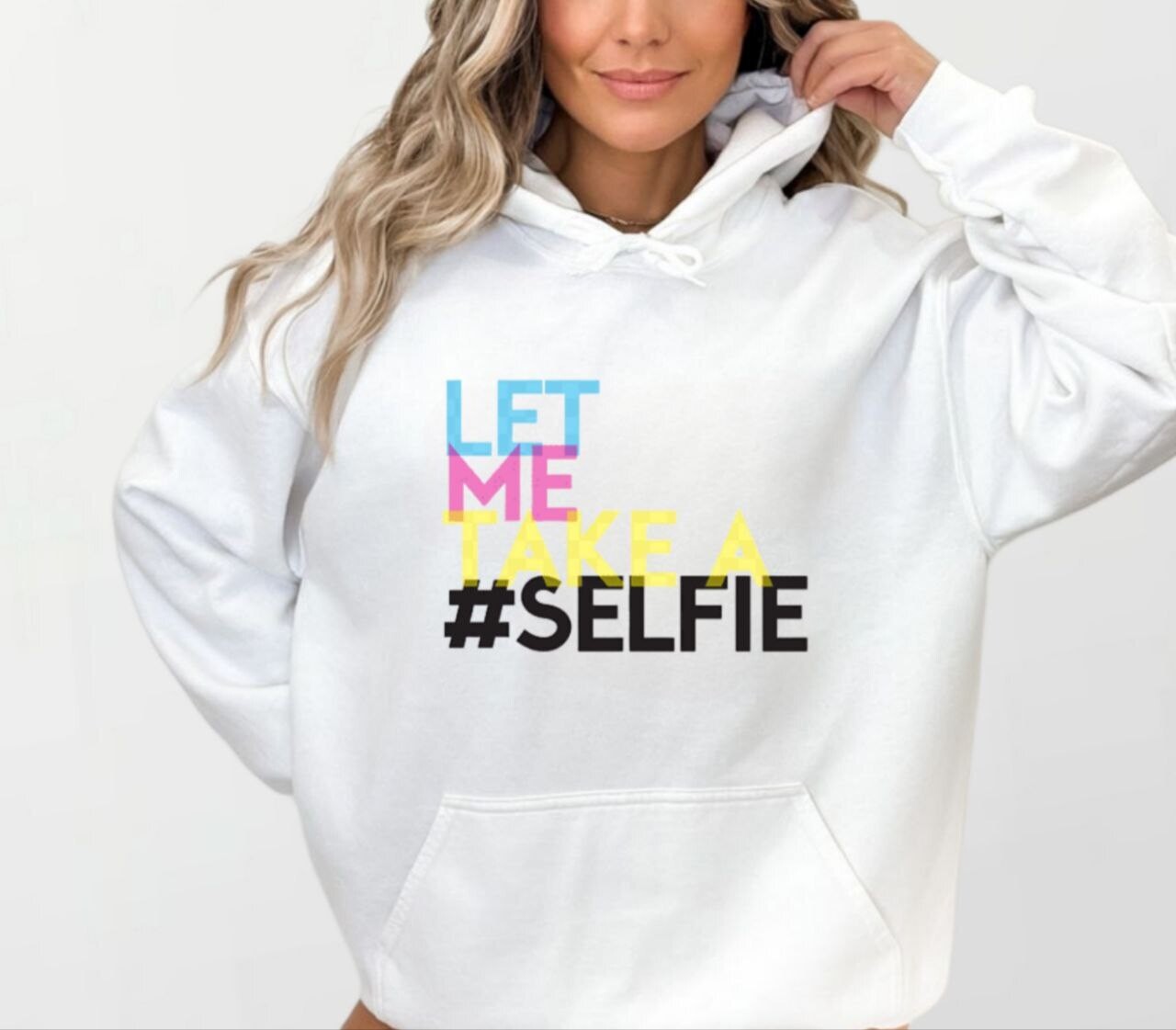 Selfie_Women's Elite Hoodie white