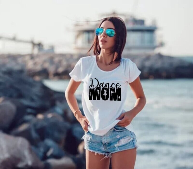 Dance mom1_Women&#39;s Elite Tee white
