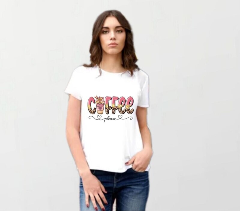 Coffee pls_Women&#39;s Elite Tee white