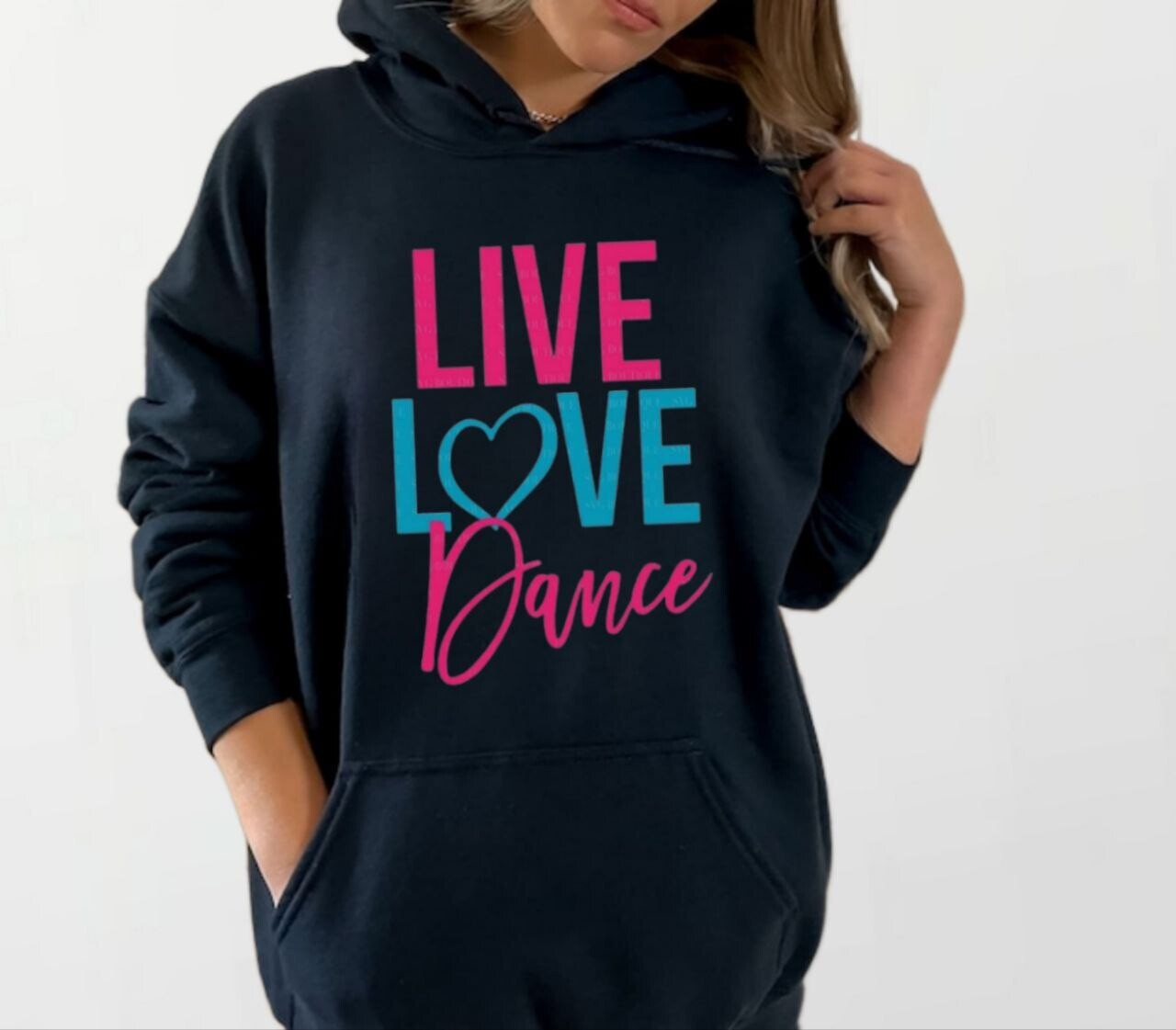 Live love dance_Women&#39;s Elite Hoodie black