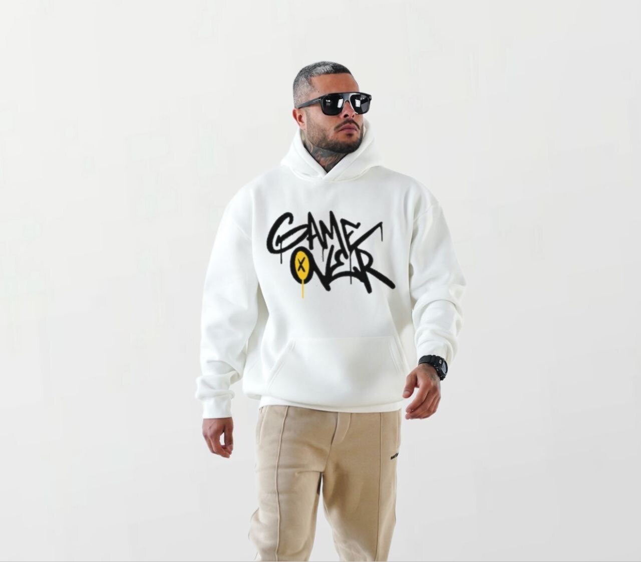 Game over drip_Elite Hoodie white