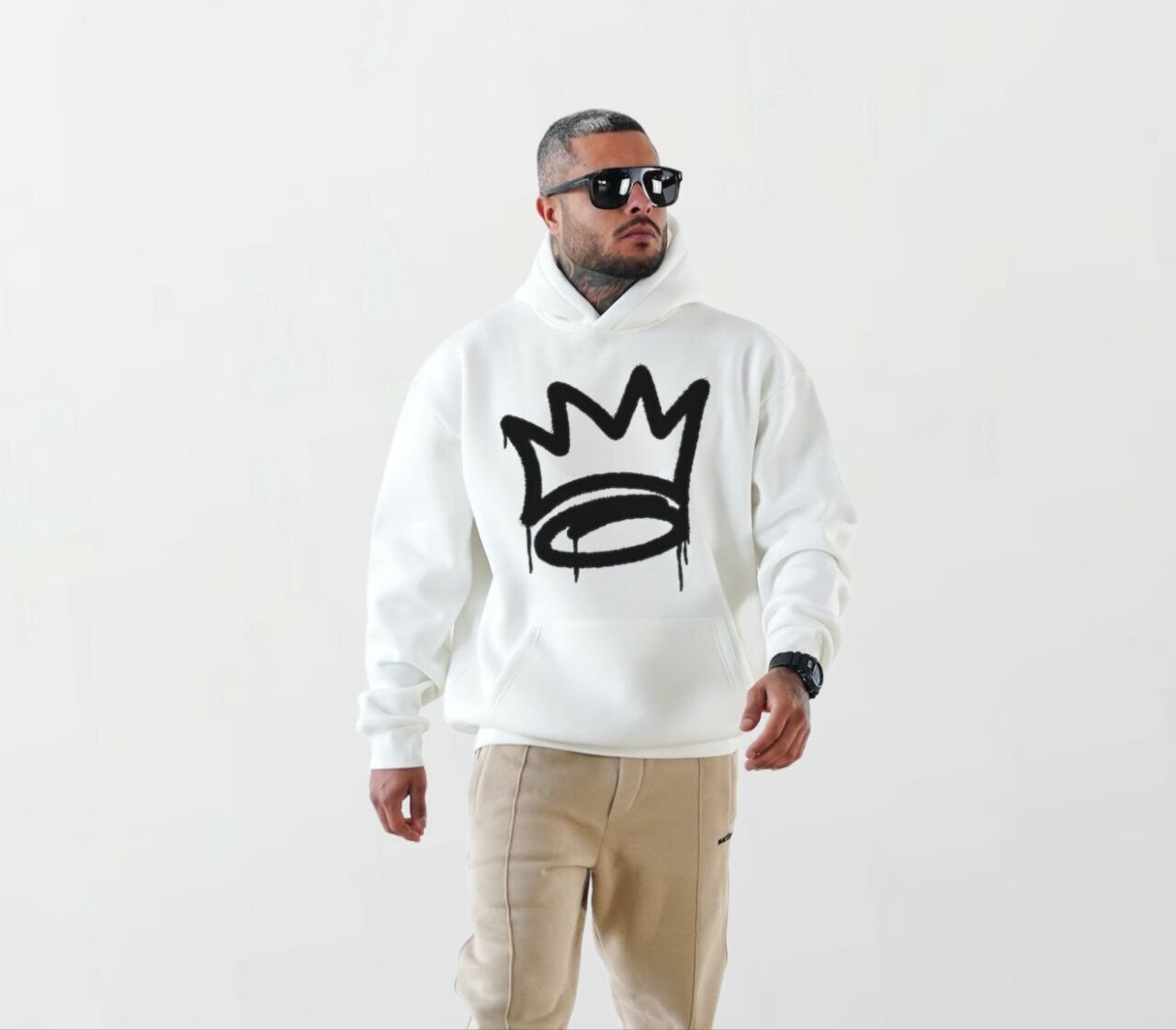 Crown drip_Elite Hoodie white