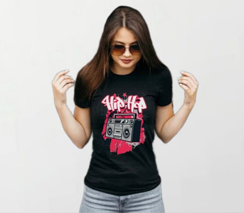 Hip hop box pink_Women&#39;s Elite Tee black