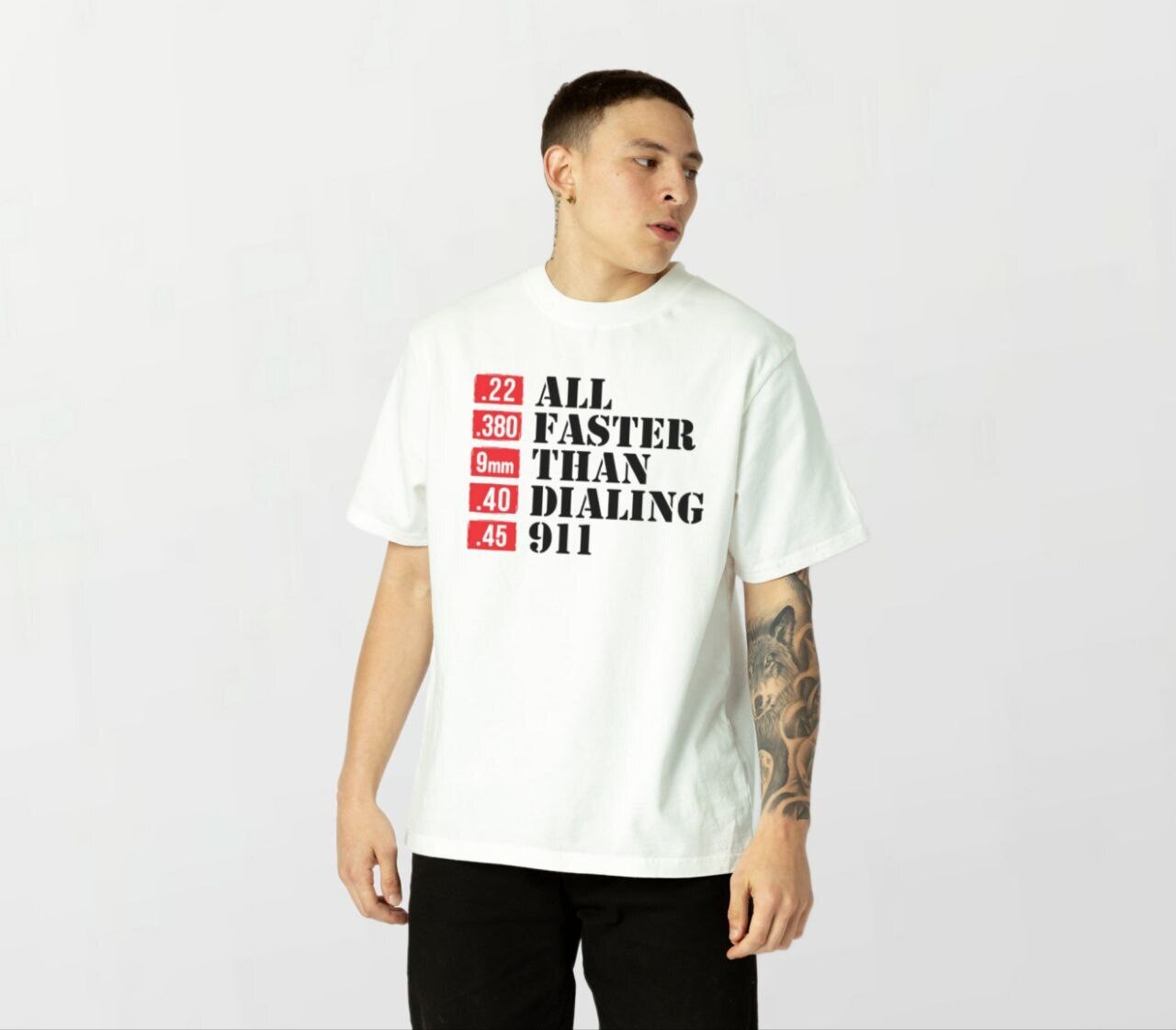 Faster than 911_Elite Tee white