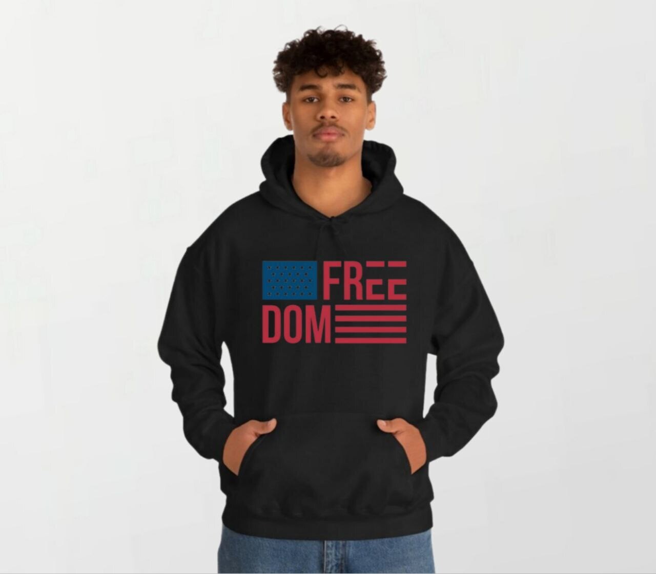 Freedom flag_Elite Hoodie black