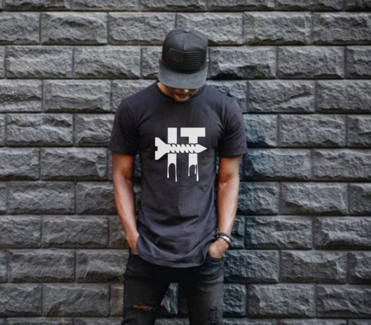 Screw it drip_Elite Tee black