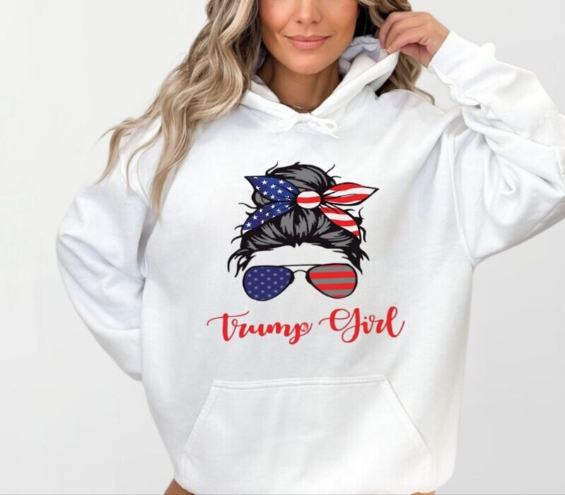 Trump girl_Women&#39;s Elite Hoodie white