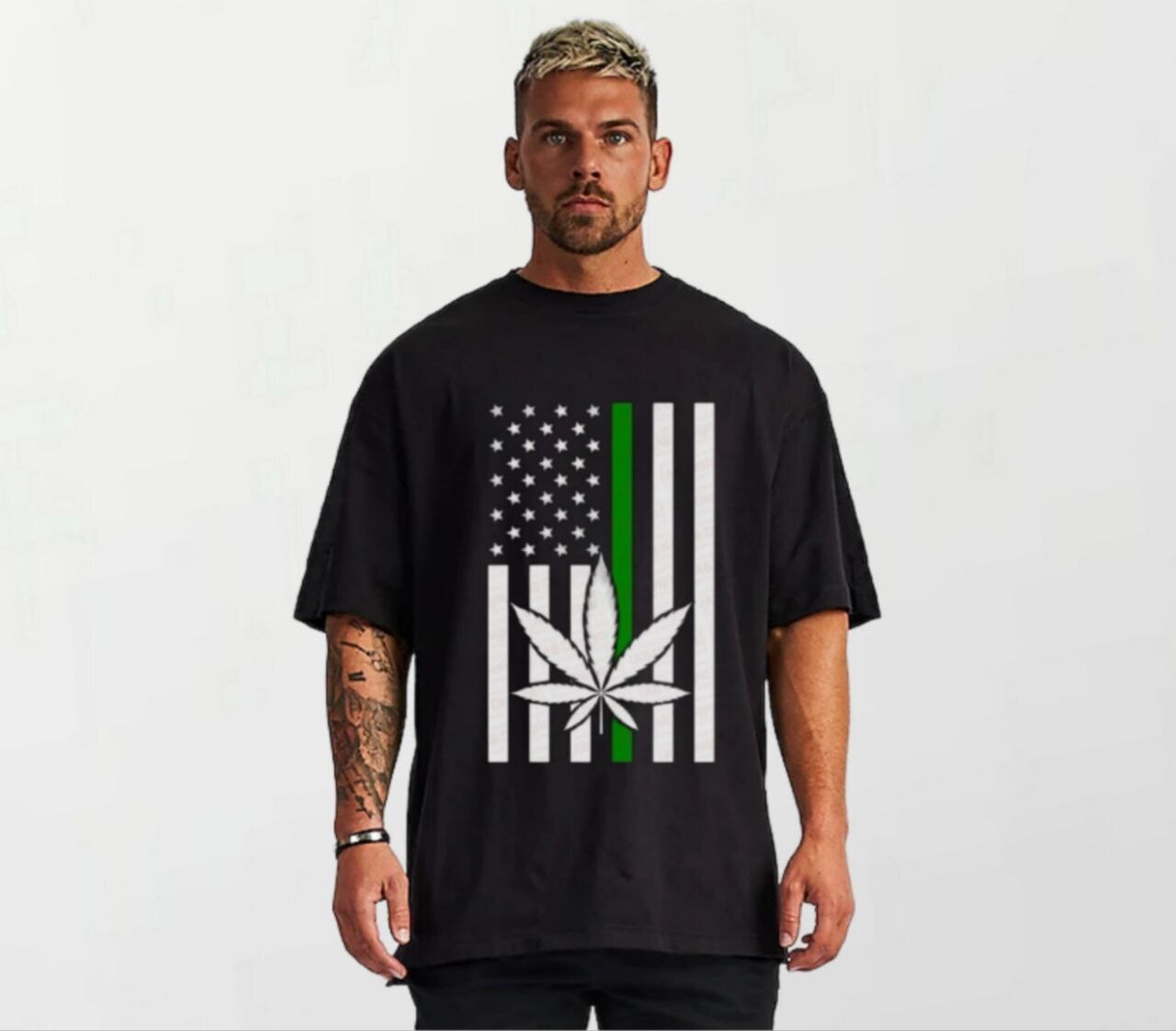 Weed flag_Elite Tee black