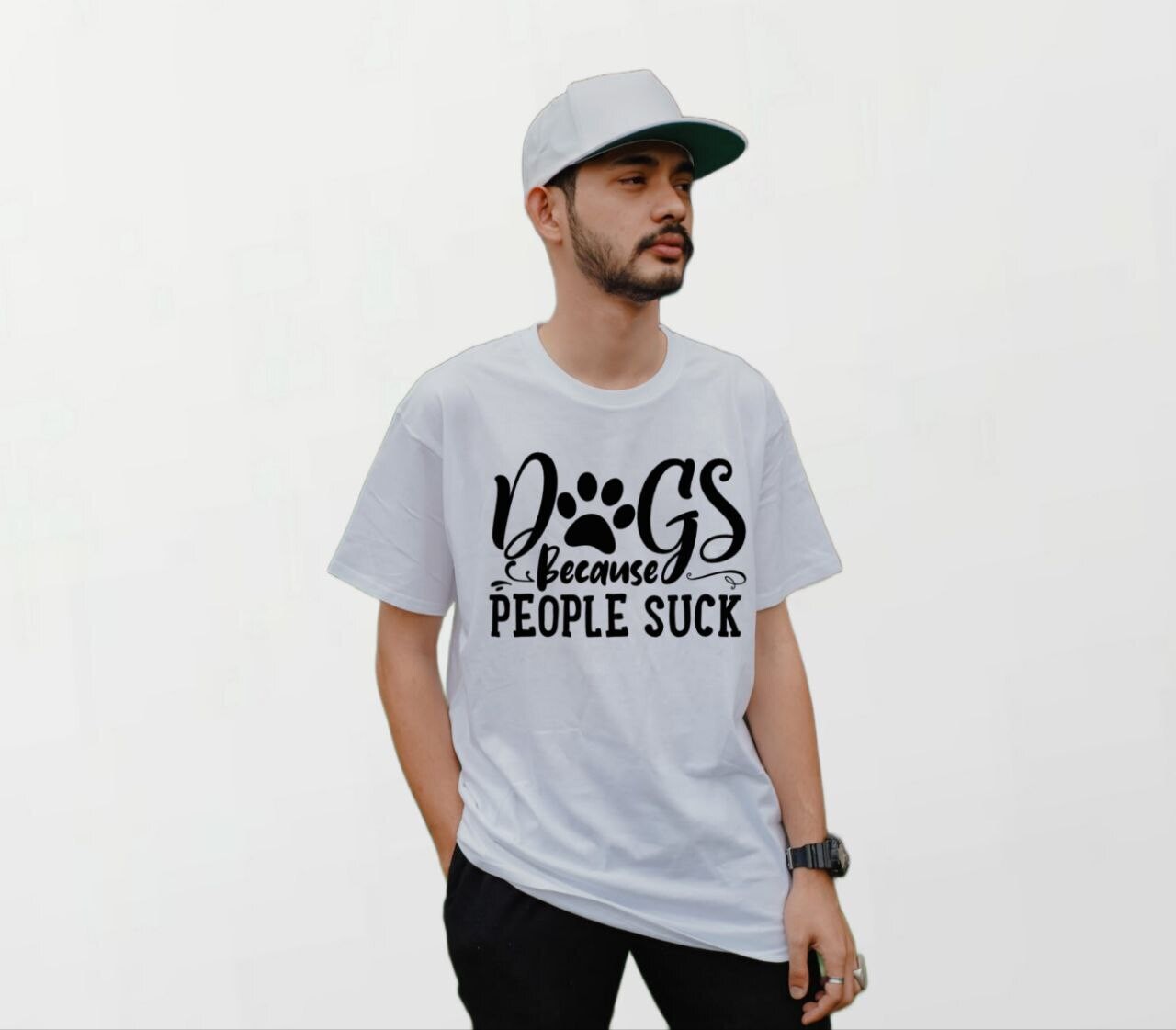 Dogs because_Elite Tee white