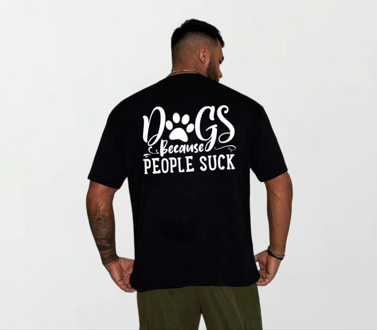 Dogs  because_Elite Tee black