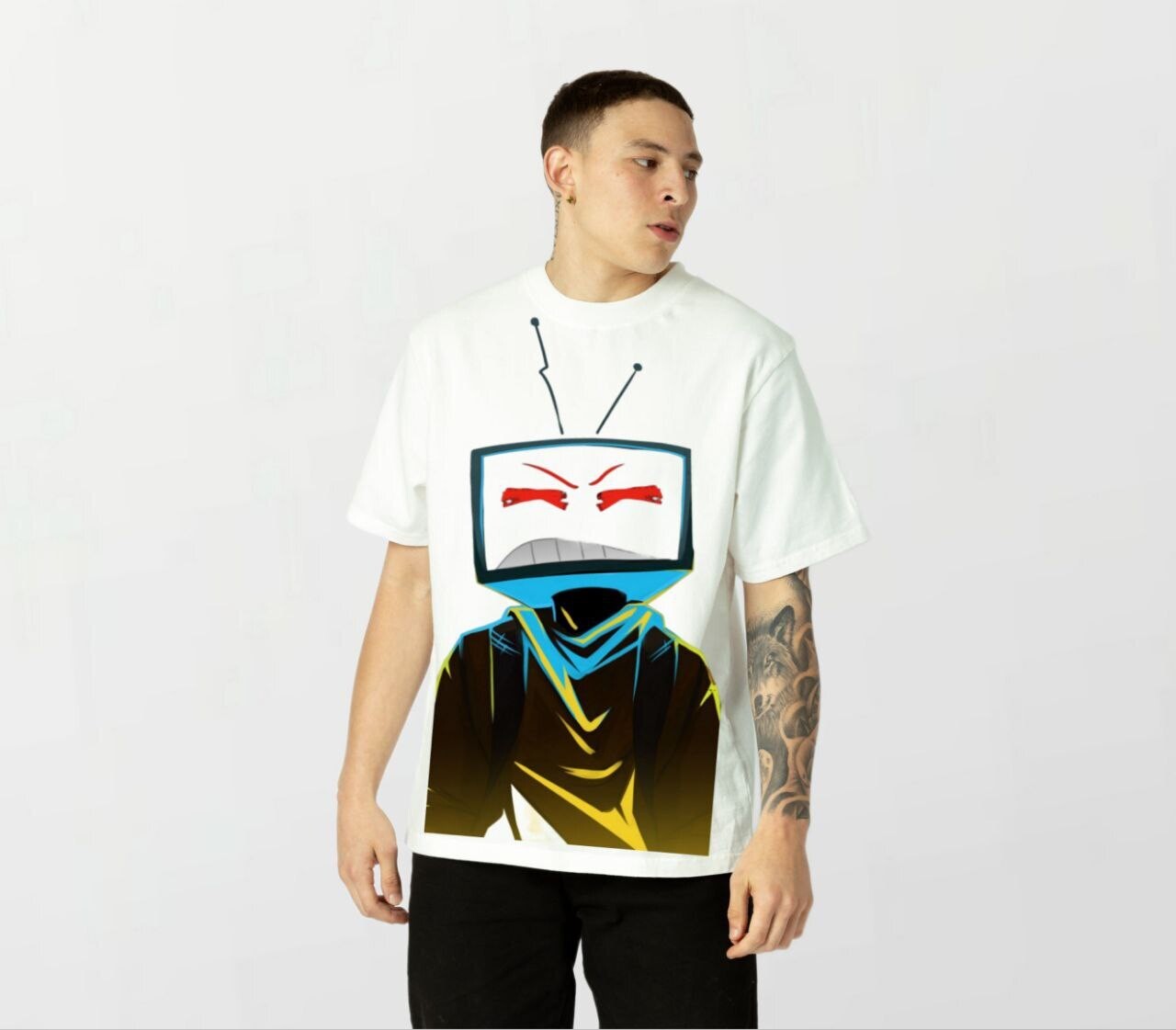 TV head 3_Elite Tee white