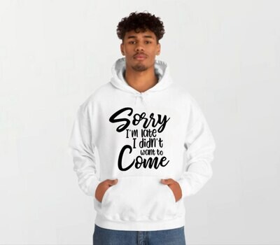 Sorry im late_Elite Hoodie white