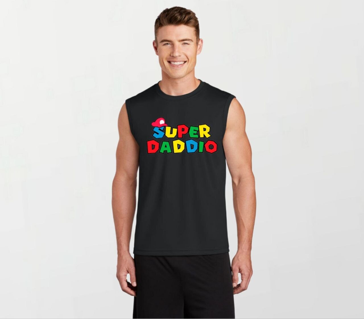 Super daddio_Elite Sleeveless Tee black