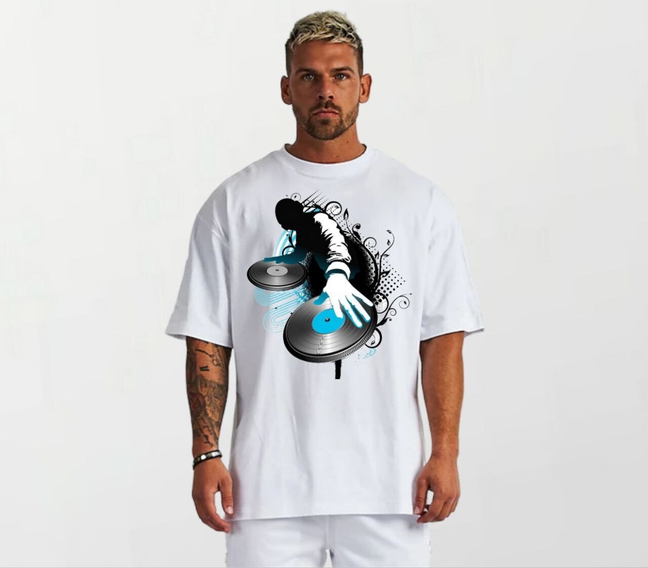 DJ blue_Elite Tee white