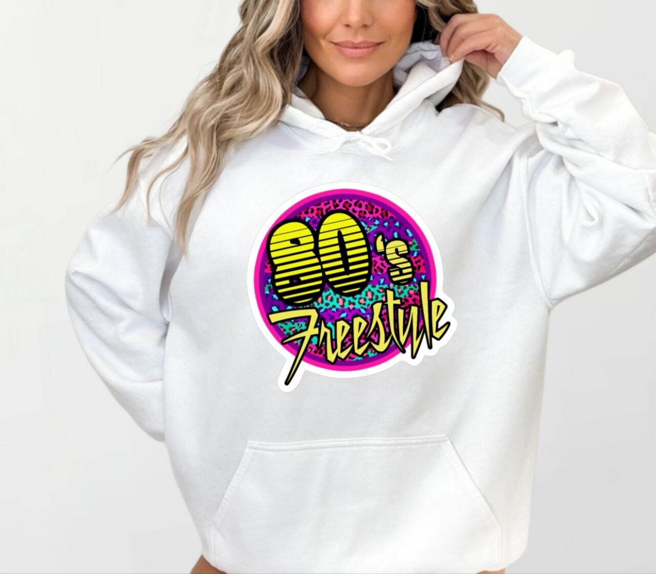 80s freestyle_Women&#39;s Elite Hoodie white