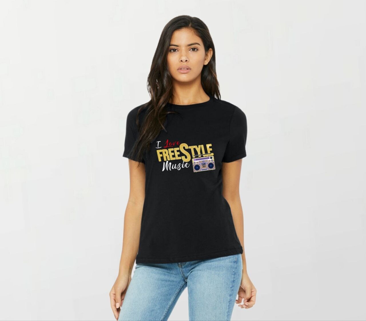 I love freestyle_Women&#39;s Elite Tee black