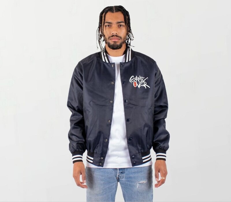 Game over drip red_Elite Varsity Bomber Jacket