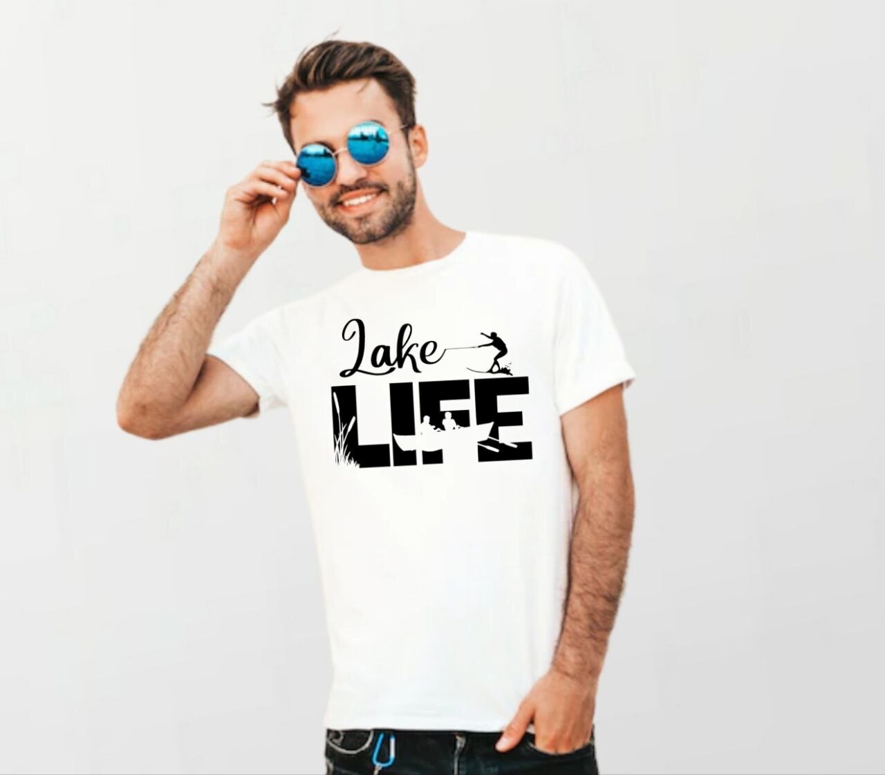 Lake life_Elite Tee white