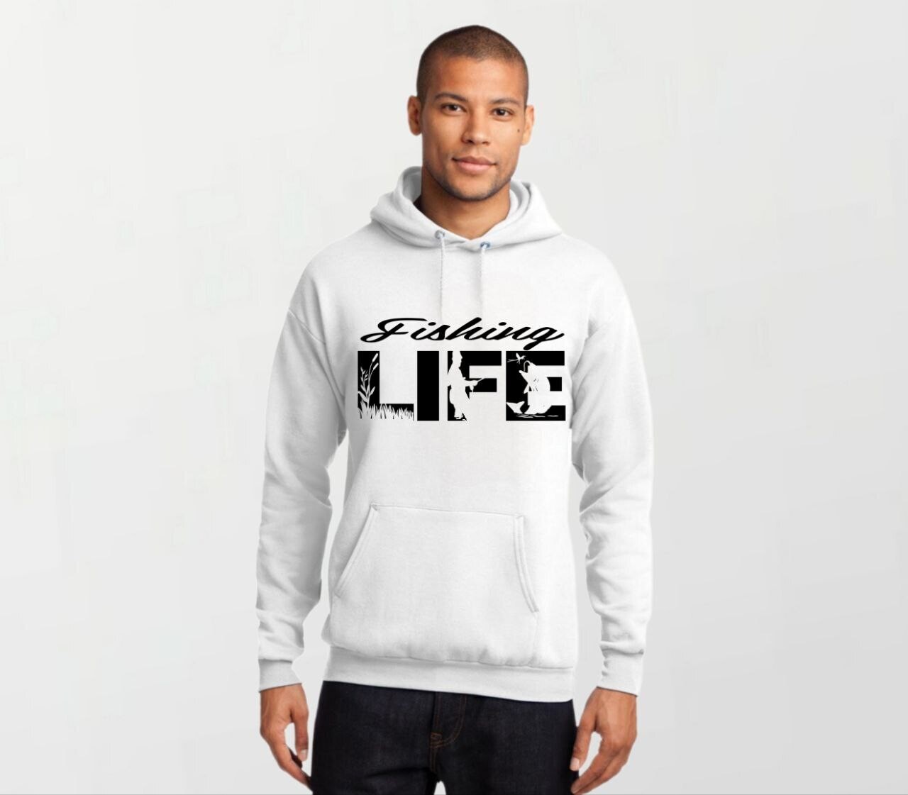 Fishing life_Elite Hoodie white