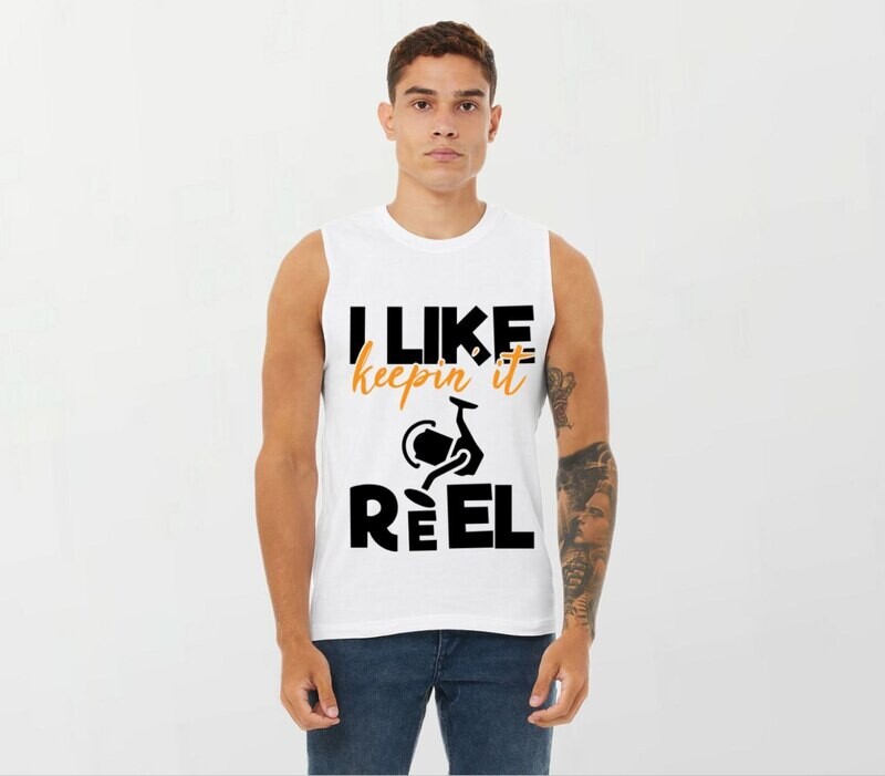 Keep it reel_Elite Sleeveless Tee white