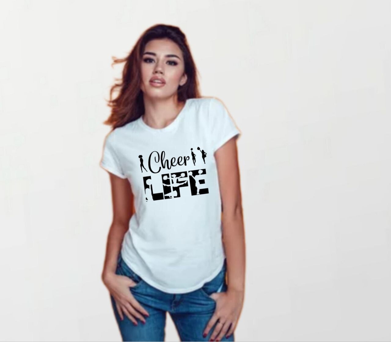 Cheer life_Women&#39;s Elite Tee white