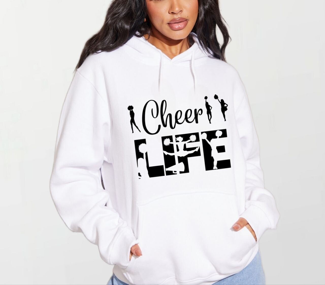 Cheer life_Women's Elite Hoodie white