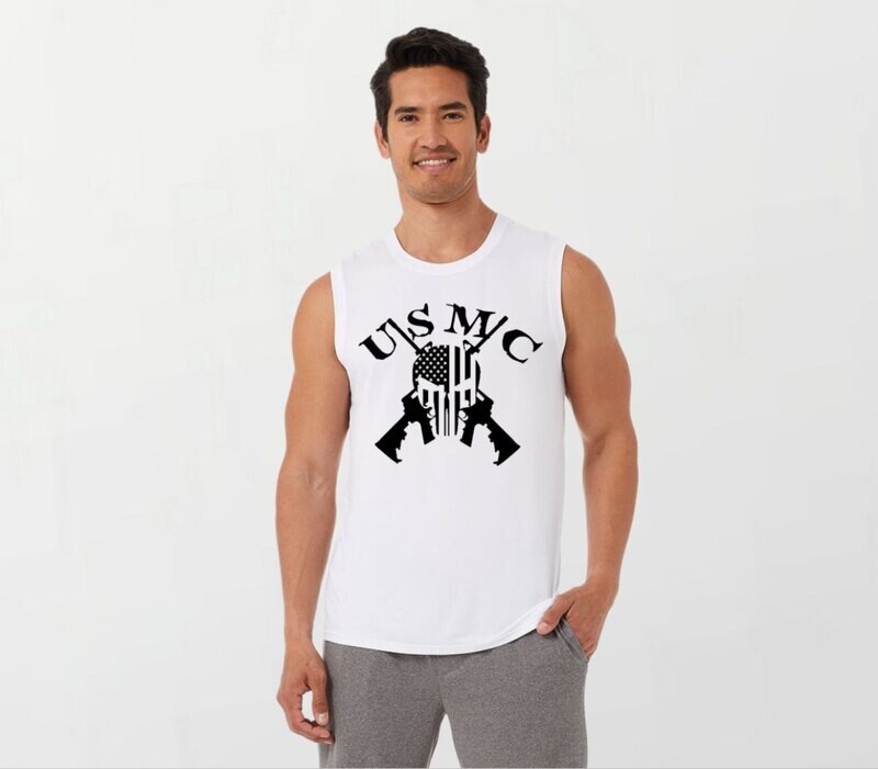 USMC_Elite Sleeveless Tee white