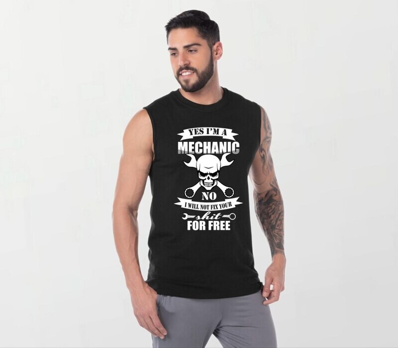 Mechanic no free_Elite Sleeveless Tee black