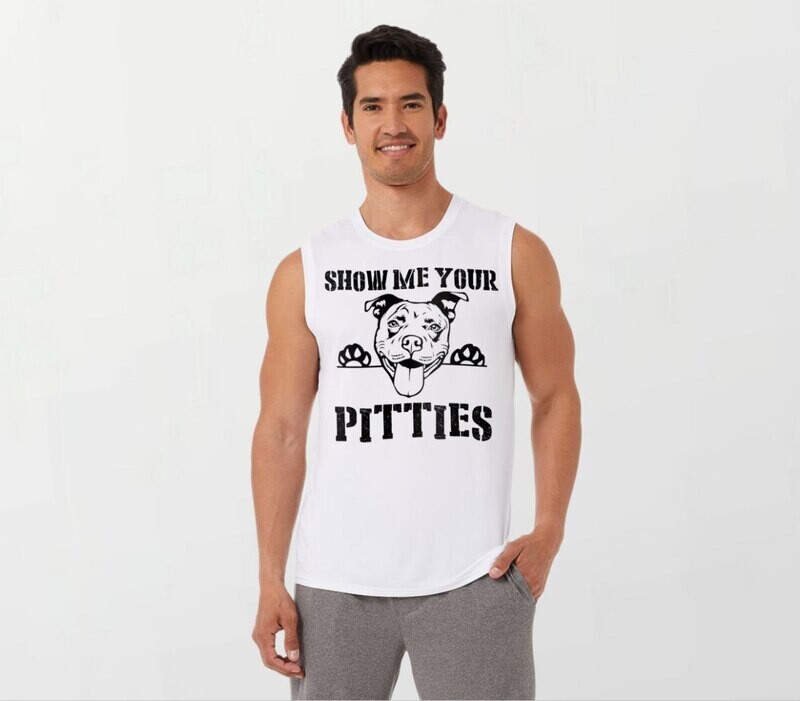 Show pitties_Elite Sleeveless Tee white