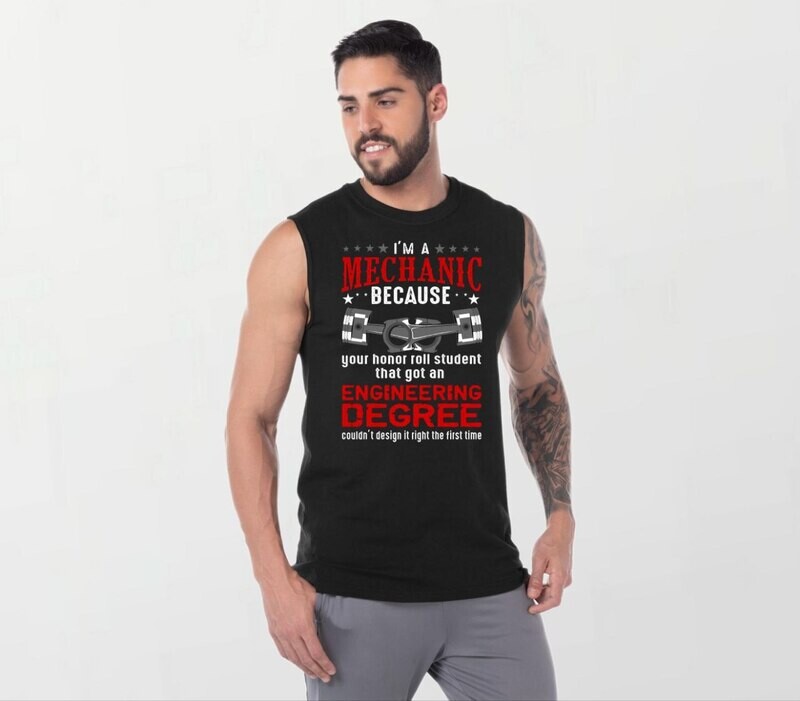 Mechanic because_Elite Sleeveless Tee black