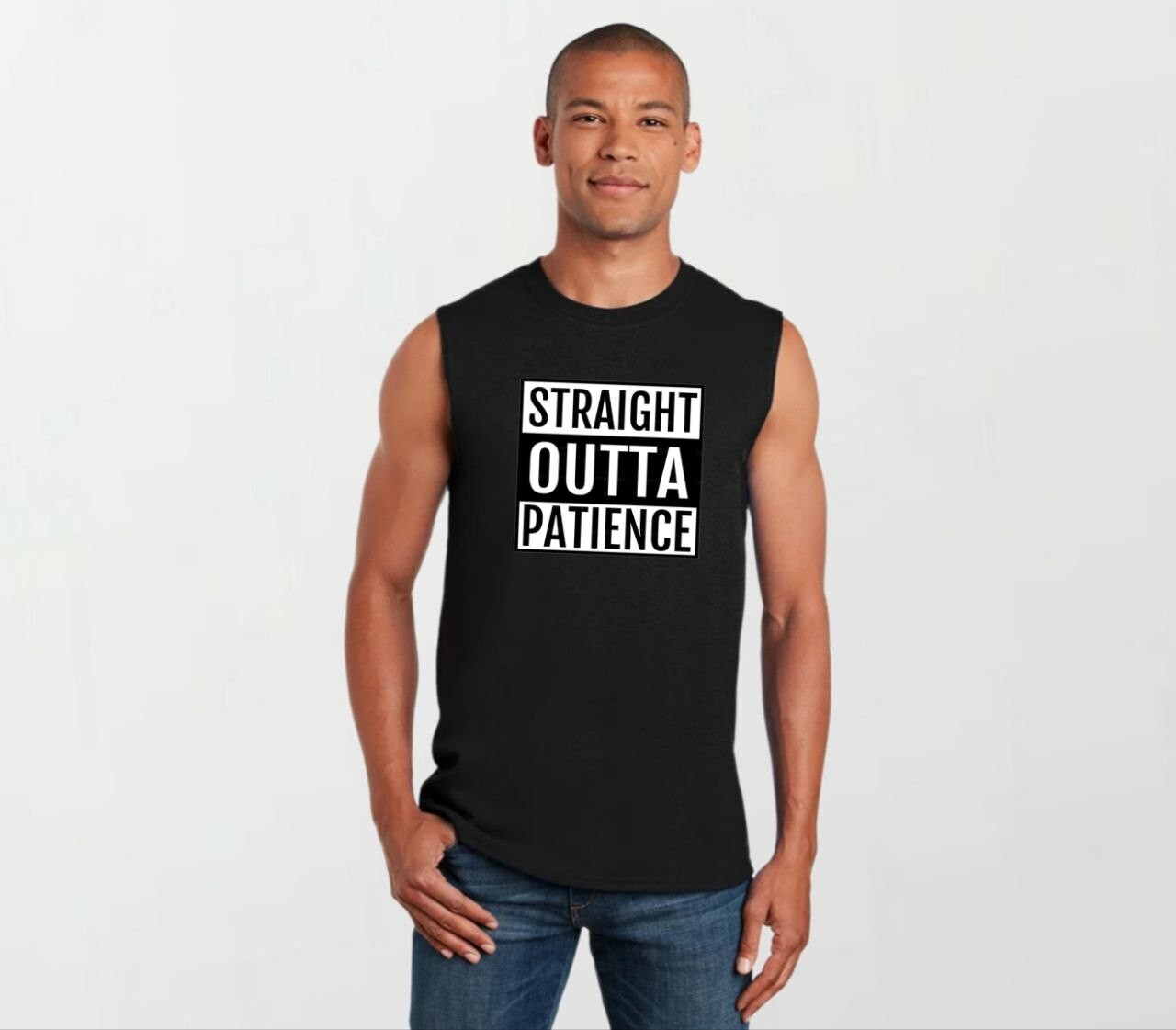 Outta patience_Elite Sleeveless Tee black