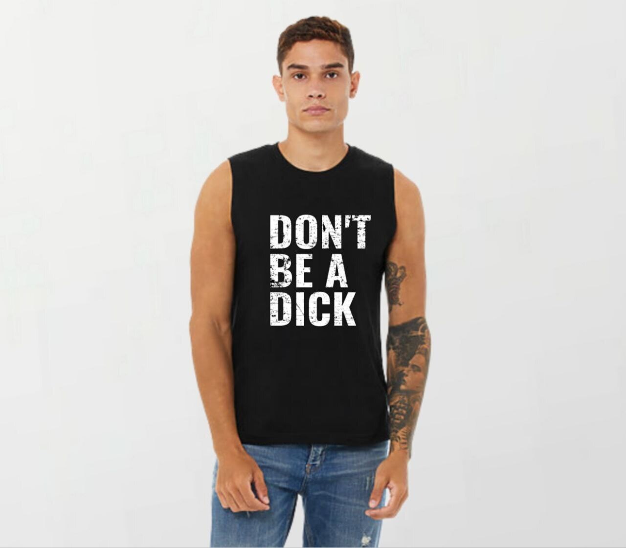 Don&#39;t be a dick_Elite Sleeveless Tee black