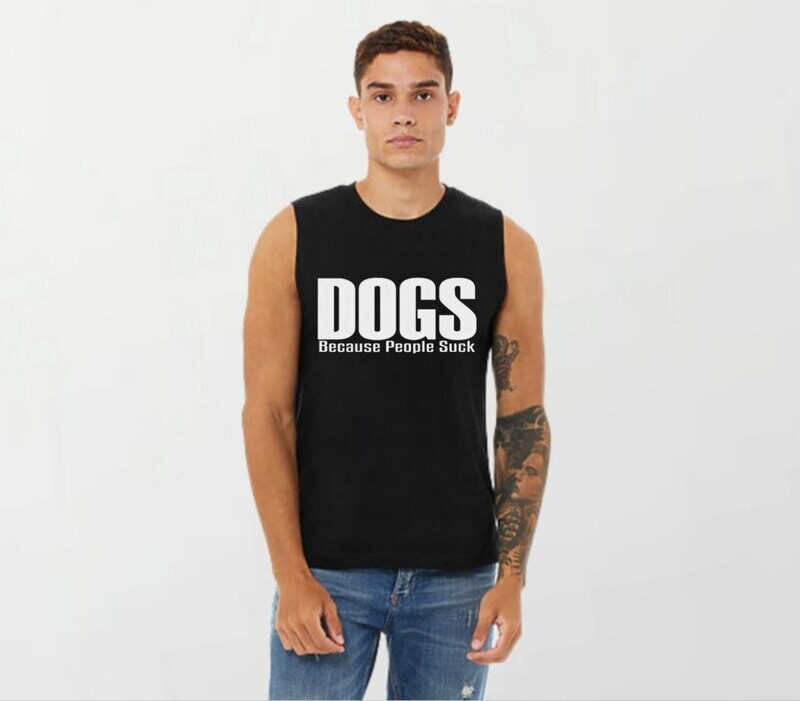 Dogs because 2_Elite Sleeveless Tee black