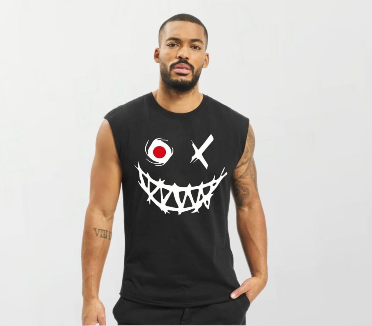 Wockee red eye_Elite Sleeveless Tee black