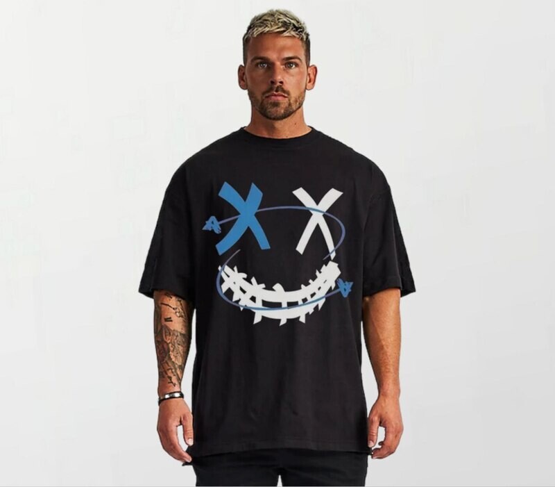 Wockee tail blue_Elite Tee black