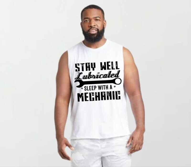 Mechanic lubricated_Elite Sleeveless Tee white