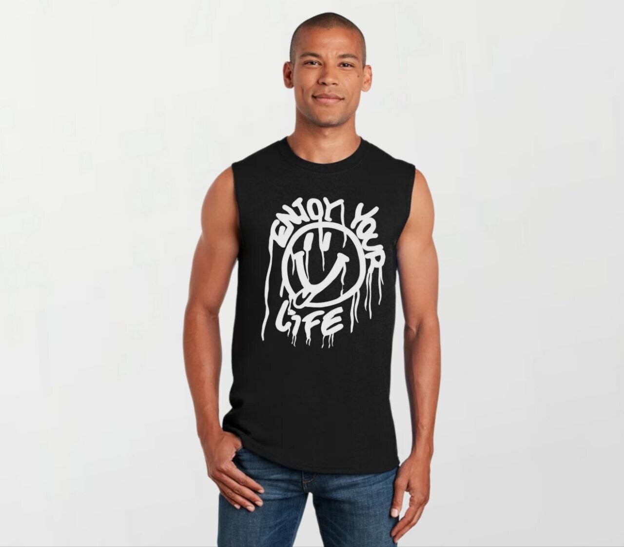 Enjoy your life_Elite Sleeveless Tee black