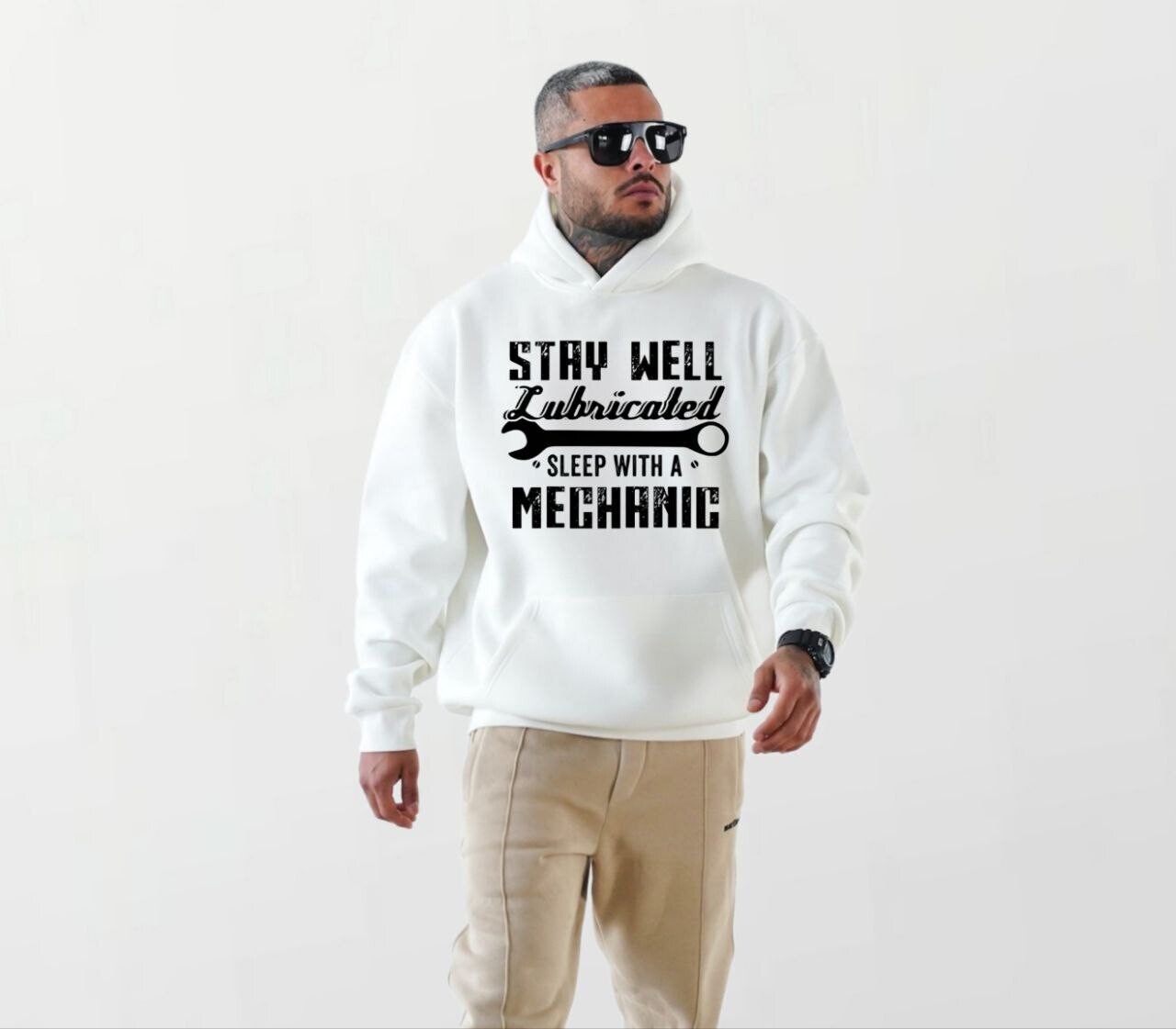 Mechanic lubricated_Elite Hoodie white
