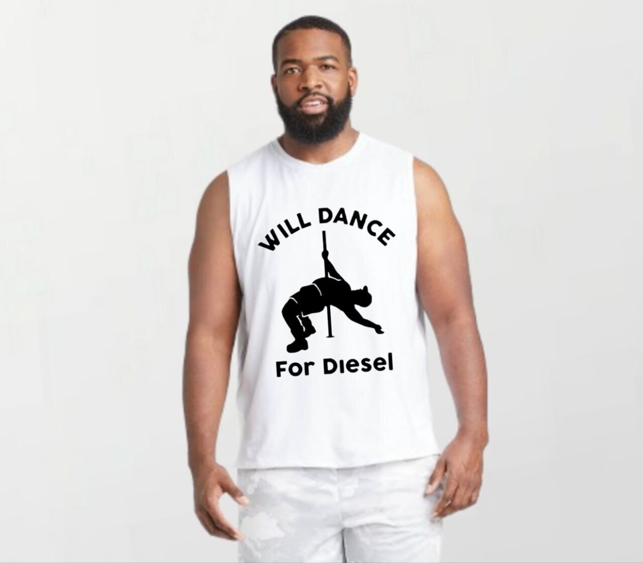 Dance for diesel_Elite Sleeveless Tee white
