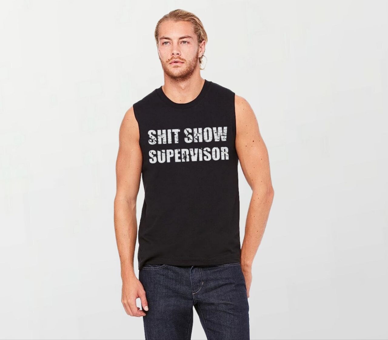 Shit show supervisor_Elite Sleeveless Tee black