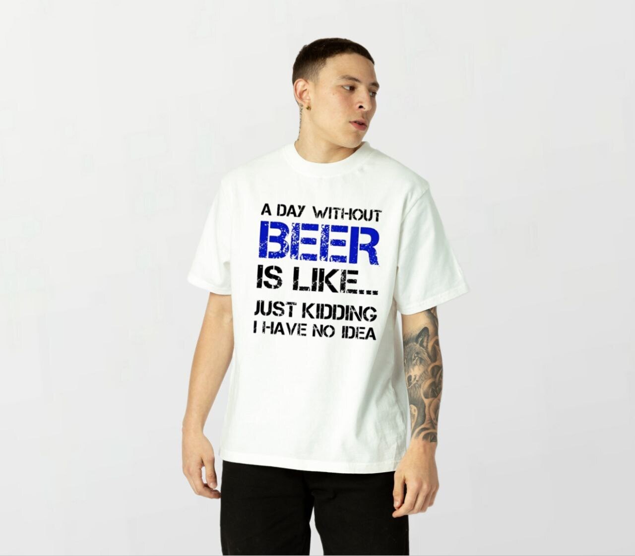 A day without beer_Elite Tee white