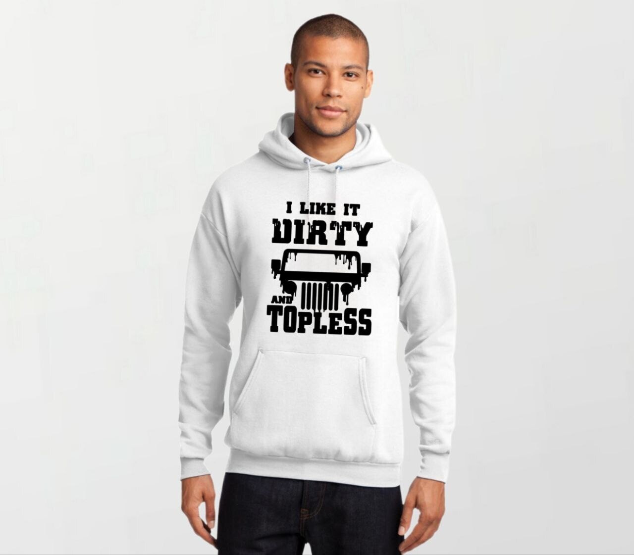 Dirty and topless_Elite Hoodie white