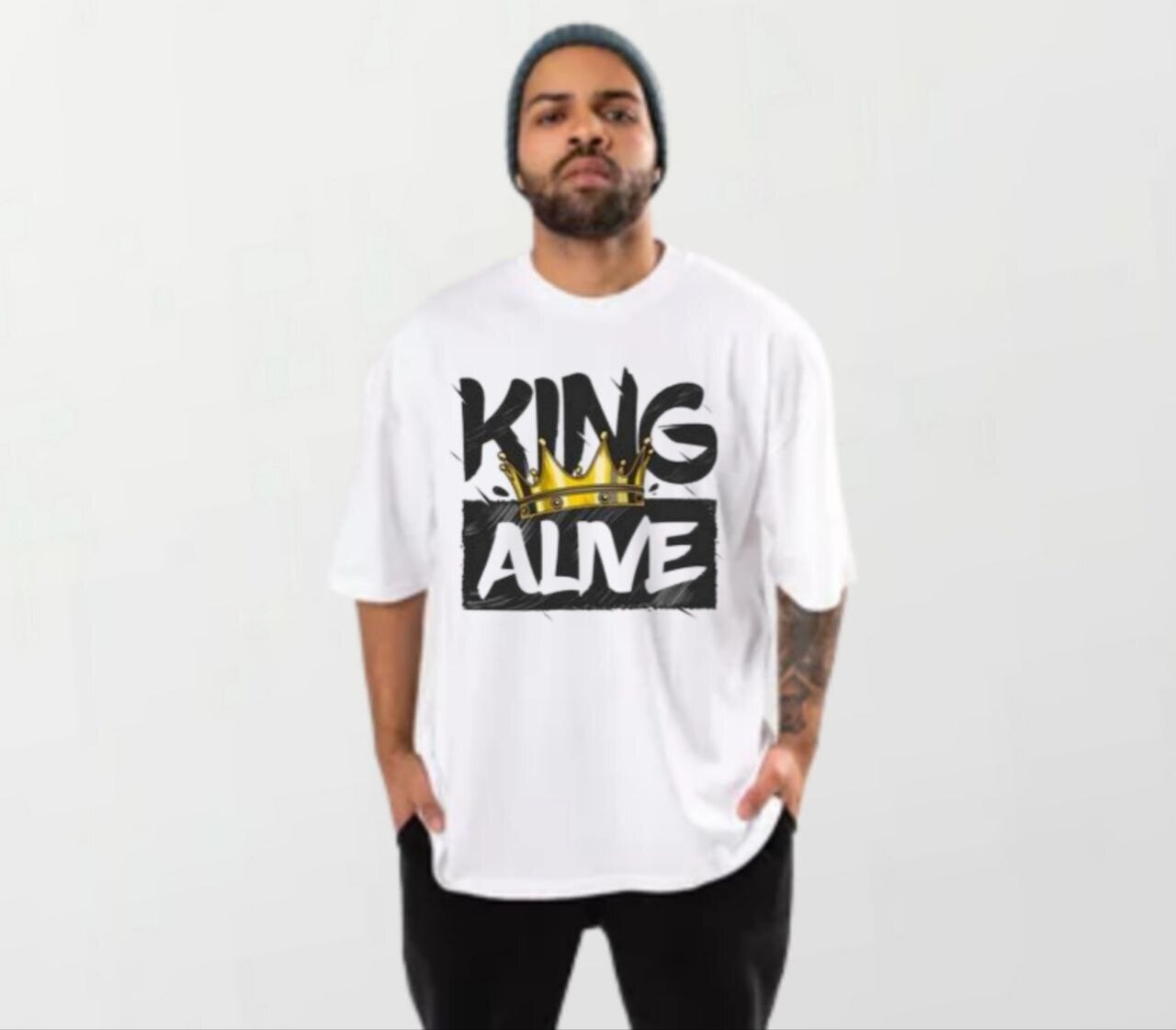 King alive_Elite Tee white