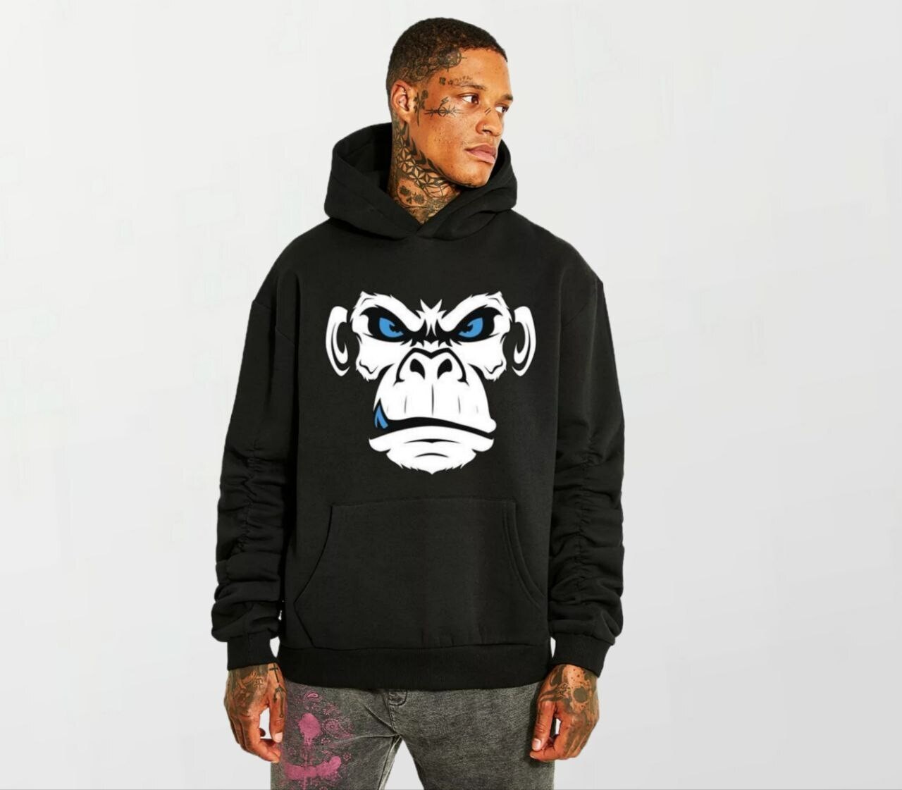 Gorilla blue_Elite Hoodie black