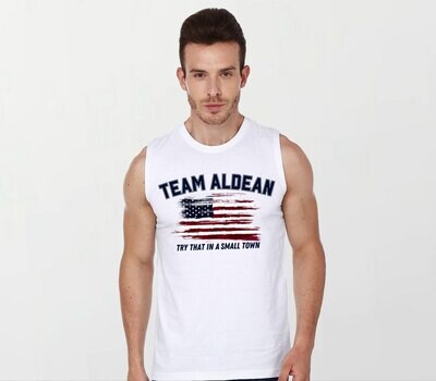 Team aldean_Elite Sleeveless Tee white