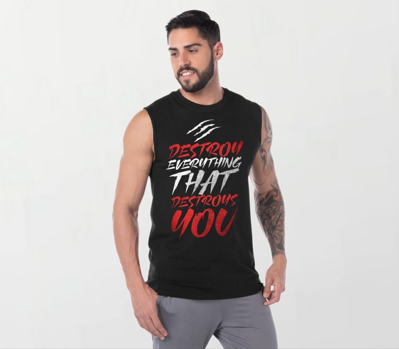 Destroy everything_Elite Sleeveless Tee black