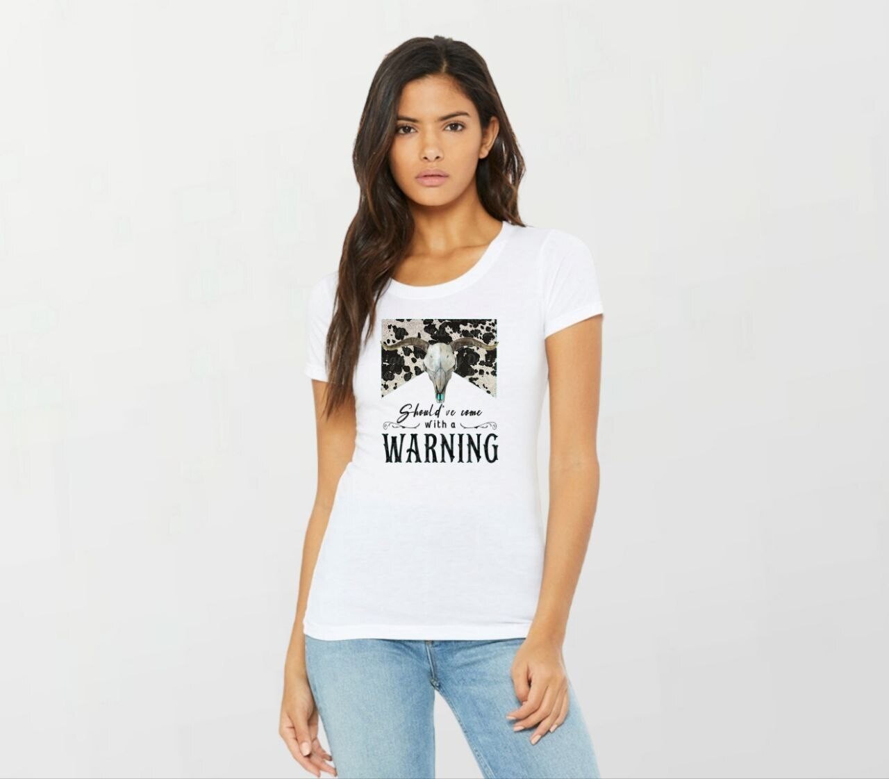 Wallen warning 2_Women&#39;s Elite Tee white
