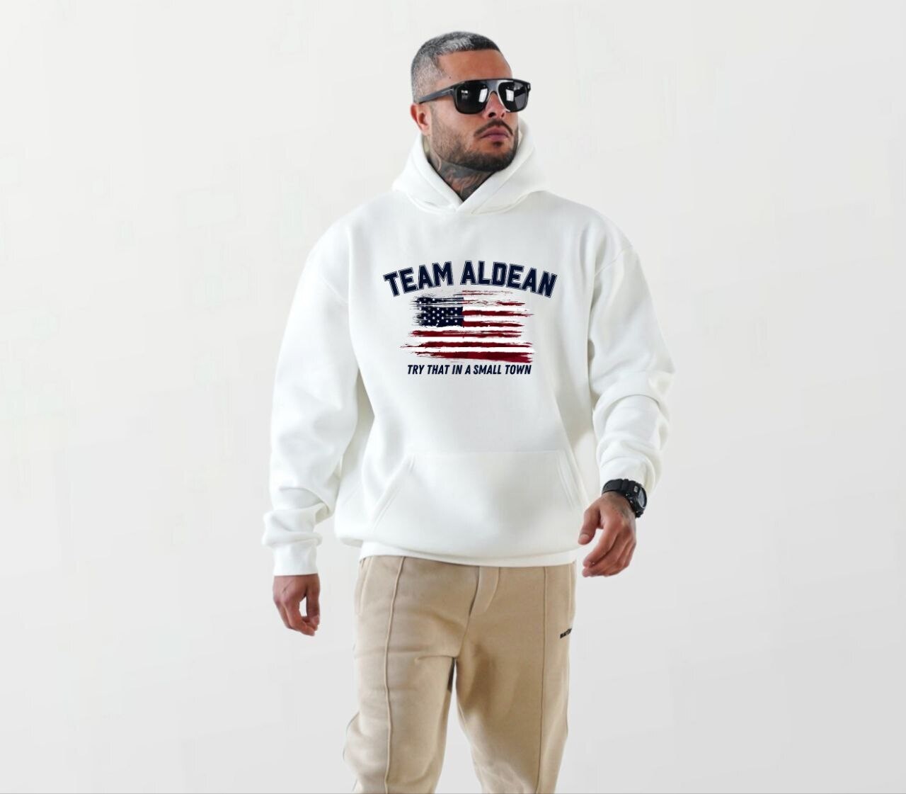 Team aldean_Elite Hoodie white