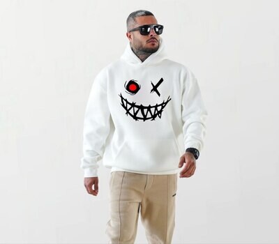 Wockee red eye_Elite Hoodie white